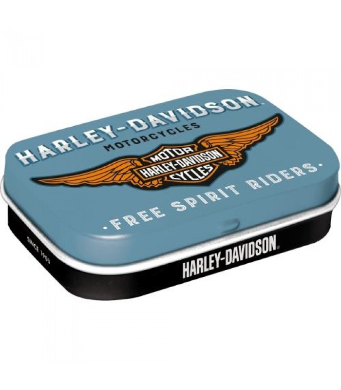 Мятные драже в коробочке Nostalgic-Art "Harley-Davidson Logo Blue" (81380)